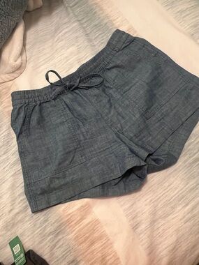 2/$7 J Crew chambray blue Drawstring Shorts